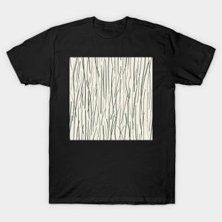 Pine Needles in the forest, cream and teal T-Shirt